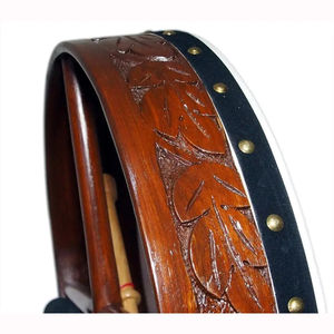 Tambour chamanique professionnel Bodhran en bouleau, instrument de percussion avec peaux de tambour en peau de chèvre, tambourin traditionnel - Product Image 3