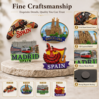 Souvenir personnalisé en résine 3D Espagne : Barcelone, Sagrada Familia, Madrid, Tourneuse de tauromachie – Forme sur mesure, robuste, écologique, vente en gros