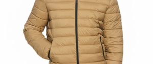 Veste matelassée à capuche pour homme, coupe-vent décontractée d'hiver, fermeture éclair sur le devant, couleur unie, coupe ajustée, rembourrage en polyester - Product Image 5
