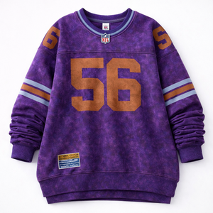 Sweat à capuche zippé surdimensionné style vintage football américain |   Hiver uni teint 450 GSM Coupe ample |   Vêtements de sport vintage - Product Image 3