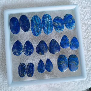 Top Grade Natural <b>Lapis</b> <b>lazuli</b> Pair Pendant Cabochon Polished Mix Shape Loose Gemstone Quartz Customizable Sizes - Product Image 5