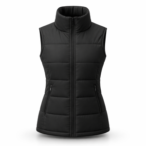 Chaleco con Cuello Alto Personalizado al por Mayor para Mujer - Chaleco con Cuello Alto para Mujer OEM, Venta Directa de Fábrica - Product Image 1