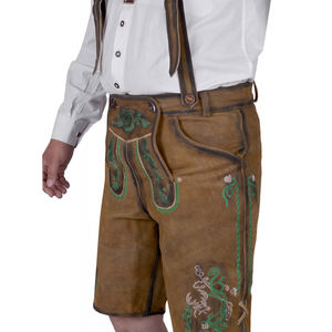 Lederhosen en cuir véritable de haute qualité, respirants, personnalisés, style bavarois traditionnel, pour hommes, pour l'Oktoberfest. - Product Image 4