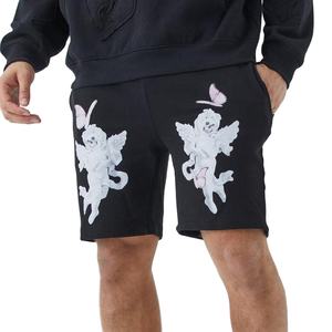 Pantalones Cortos Deportivos para Hombre, Estampados, de Felpa Francesa, Transpirables, Cómodos, con Cintura Elástica, Venta al Por Mayor, Diseño Sólido - Product Image 1