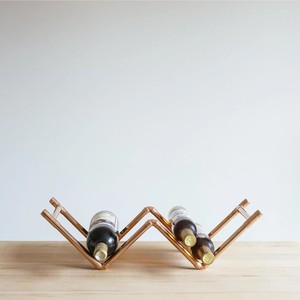 Super Selling Copper <b>Wine</b> Rack Foldable Metal Bottle Holder Minimalist Design for Home Bar Storage - Product Image 1