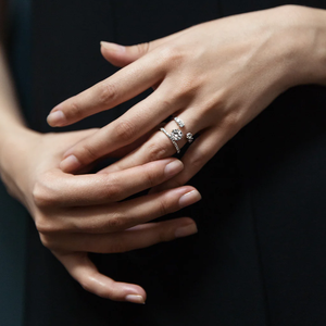 Wholesale Lab Grown Diamond Open Ring 18K Gold Adjustable Minimalist Stackable Diamond Band Astor Style Bridal Jewelry Supplier - Product Image 3