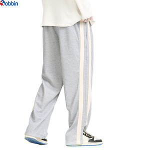 Breathable Drawstring Man Trouser Side <b>Strips</b> Plain Dyed New Design Men Trousers for Adult OEM Services Made in High Quality - Product Image 3