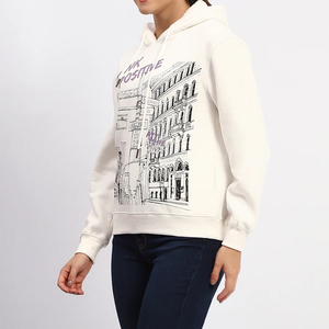 Sudadera con Capucha Blanca de Algodón para Mujer, ELEGANT CORPORATION, Color Sólido, Manga Larga, Tejido Transpirable y Ecológico - Product Image 5