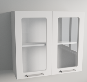 W2436GD White Glass Door Kitchen Cabinet <b>Wall</b> <b>Mounted</b> Storage RTA - Product Image 3