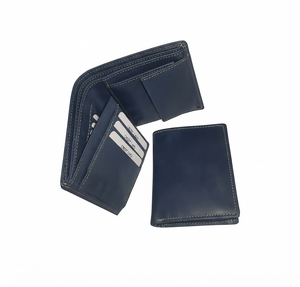 Portefeuille fin en cuir véritable pour homme BS INTERNATIONAL de qualité supérieure, fermeture ouverte, broderie lettre, étanche, grande capacité, usage quotidien - Product Image 1