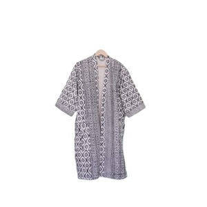 Automne confortable coton Kantha veste indien fête imprimé fleuri Hippie bohème avant matelassé 2 poches Bikini couverture manteau - Product Image 1