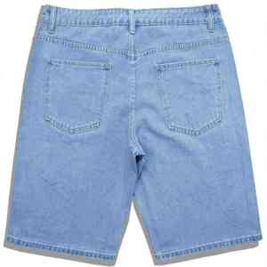 Men's Denim Cargo Shorts <b>Mid</b> Waist Breathable Casual Bermuda Shorts 100% Cotton Quick Dry - Product Image 3
