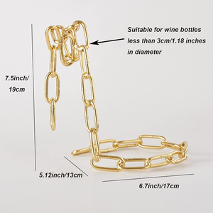 Estante Metálico de Alta Venta para Exhibición de Botellas de Vino, Soporte de Cadena para Botellas de Vino - Product Image 5