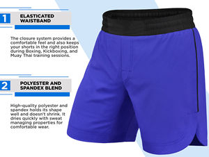 Pantalones Cortos de MMA Más Vendidos, Sublimación Personalizada, Entrenamiento en Gimnasio, Secado Rápido, Cintura Elástica con Velcro, Hechos en Pakistán - Product Image 5