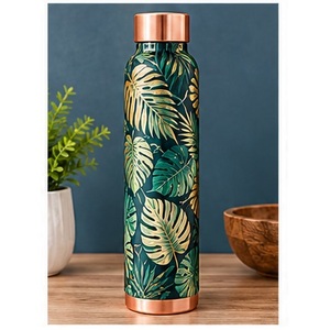 Chic Heritage Eco-Friendly Copper <b>Water</b> <b>Bottle</b> with <b>BPA</b> <b>Free</b> Lid Portable Travel Drinkware - Product Image 5