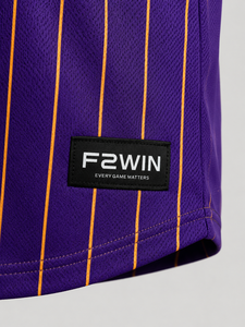 เสื้อเบสบอลผู้ชาย F2WIN ลายทาง แขนสั้น ระบายอากาศ แห้งเร็ว ทรงปกติ เอวยางยืด โลโก้ F2WIN ด้านหน้า 100% - Product Image 5