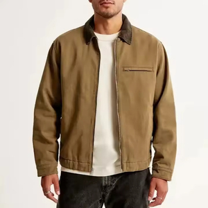 <b>Men</b> Canvas <b>Utility</b> <b>Jacket</b> Cotton Workwear Outerwear Multi Pocket Zip Closure Durable Casual Coat Lightweight Layering <b>Jacket</b> - Product Image 3
