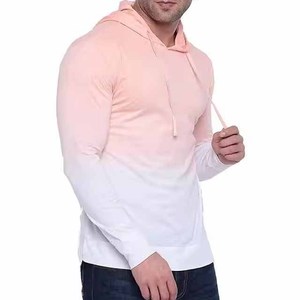 Pullover Heavy Weight 100% Cotton Men Hoodies <b>Sweatshirt</b> Super Quality Style <b>Pink</b> and White Men Hoodies - Product Image 4