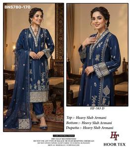 Collection spéciale Eid, qualité excellente, dernière collection de salwar-kameez en faux georgette brodée, prix de gros. - Product Image 3
