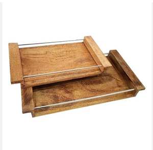 Plateau de service coulissant en bois Art Déco, fait main, élégant, qualité supérieure, pour cuisine et salle à manger, idéal pour le Ramadan, approvisionnement Inde - Product Image 6