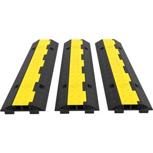 3 pièces de rampes de protection pour câbles électriques en caoutchouc à 2 câbles, capacité de 11000 lb - Product Image 3