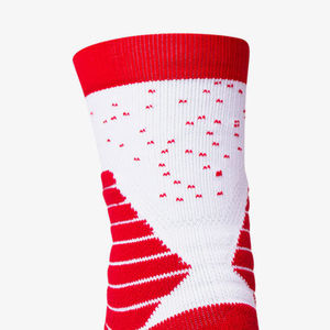Calcetines Deportivos Geométricos Rojos y Blancos Personalizados al por Mayor, Calcetines de Algodón 100% Antideslizantes, Transpirables, Tejidos, para Correr, para Adultos, de Verano - Product Image 6