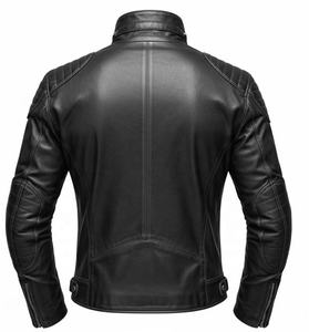 Veste en cuir décontractée pour homme, automne-hiver, fermeture éclair, coupe slim, manches longues, veste en cuir tendance, veste de moto - Product Image 5