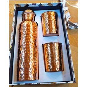 Classic Hammered Copper Eco-Friendly Leak Resistant Pure Copper Drinking Water Bottle CE Certified for Daily Wellness Hydration - Product Image 1