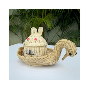 Multi-purpose Eco-friendly <b>White</b> Rattan Picnic & <b>Storage</b> <b>Basket</b> - Product Image 5