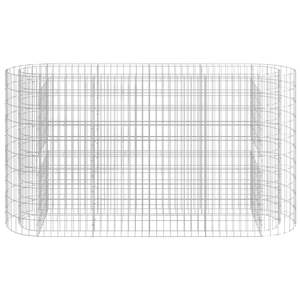 Macetas y jardineras grandes de gabión de alta resistencia, plateadas, de hierro galvanizado - Product Image 3