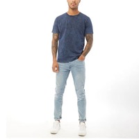 Özel Logo Baskılı Vintage Asit Yıkama Dar Kesim Örme Nefes Alabilen Çevre Dostu Hızlı Kuruyan Erkek Distressed Ağır Kumaş %100 Tişört
