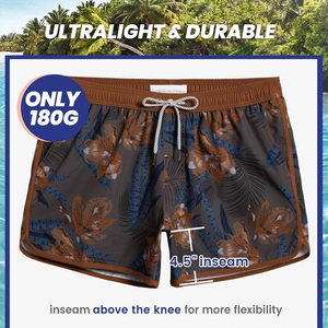 Custom Swim Shorts Quick Dry Anti-UV Breathable Beach Shorts <b>Mens</b> Swim <b>Trunks</b> Drawstring Closure OEM Pakistan Export - Product Image 6