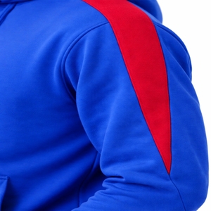 Sudadera con Capucha para Hombre, con Mangas en Contraste, Felpa Suave, Ajuste Cómodo, Estilo Moderno, Tela Transpirable, Colores Personalizados, Uso Diario - Product Image 4