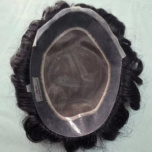 Peluca de tupé de cabello humano mono de calidad superior de Bangladesh con cuerpo natural y estilos de ondas profundas - Product Image 5