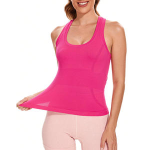 <b>Women's</b> Breathable Lightweight <b>Sleeveless</b> Workout Tank Tops Seamless Racerback Gym Athletic Yoga <b>Shirts</b> - Product Image 3