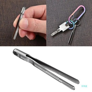 Pincettes portables TC4, mini-pincettes, outil de survie EDC, pincettes en alliage de titane pour la survie en plein air, le camping, les voyages, la randonnée, 4 pièces - Product Image 5