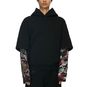 Nouvelle Arrivée Sweat-shirt Unisexe à Capuche Double Couche Effet Vieilli Manches Longues Vintage Oversize Hiver Chaud Polaire Personnalisé Homme - Product Image 3