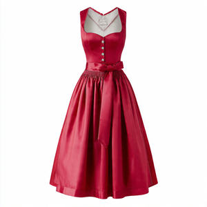 Vestido Dirndl Jacquard con Cinturón, Corte Regular, Personalizable, Vestido Dirndl Bávaro para Adultos, Vestido Tradicional Bávaro para la Cerveza - Product Image 2