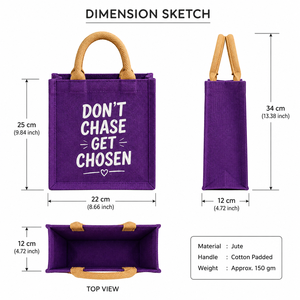 Bolsa de Yute Pequeña Personalizada AMANI, Ecológica, Resistente, Reutilizable, con Asas de Algodón, para Compras, Regalos y Promociones, al por Mayor - Product Image 2