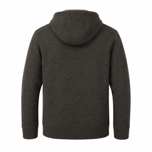 Sudadera con capucha y cremallera completa para hombre, informal, con forro polar y múltiples bolsillos - Product Image 2