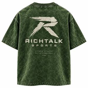 T-shirt Homme Oversize en Coton Délavé à Manches Courtes Col Rond Décontracté avec Imprimé Lettres et Design Personnalisable Vintage sur le Devant - Product Image 2