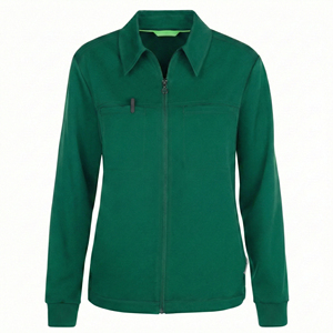 Wholesale Custom Colors Hospital Uniform Nurse Scrub Jacket Zip Front Turn Down Collar <b>Long</b> Sleeve Warm Up <b>Coat</b> Scrub Jackets - Product Image 5