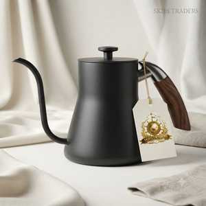 Moroccan Style Silver Embossed <b>Teapot</b> Vintage Metal Tea Kettle Traditional Coffee Pot - Product Image 5