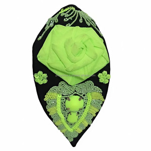 High Quality Women Children Fashion Hair Bands New Handmade Designer Embroidered <b>Beaded</b> Head Band Multi-Color Adjustable Fabric - Product Image 1