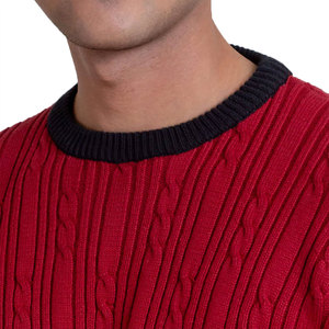 High Quality Custom Design Men's Casual OEM Sweater Jacquard Pattern <b>Pullover</b> Knitwear Long Sleeve Crew Neck <b>Jumper</b> Winter Shirt - Product Image 6