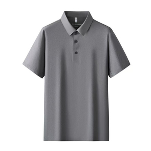 Custom Nylon Spandex <b>Polo</b> <b>Shirt</b> Seamless Knitted Short Sleeve <b>Men</b> <b>Polo</b> Tee Solid Casual Golf Tennis Riding - Product Image 2