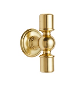 Tirador de Gabinete de Moda con Recubrimiento de Latón, Tirador Metálico Personalizado para Cajones de Dormitorio y Cocina, Tirador en T con Recubrimiento de Latón Metálico - Product Image 1