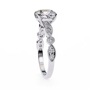 2.50ct Cushion Lab Grown Diamond E VSS 925 <b>Silver</b> Gold Plated IGI Certified Luxury <b>Solitaire</b> Engagement <b>Ring</b> Anniversary Gift - Product Image 6