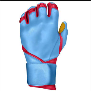ถุงมือตีเบสบอลสีฟ้าและสีแดงเข้มแบบ Pro-Grip – ฝ่ามือทำจากหนังสีแทนแบบมีพื้นผิว – ถุงมือตีประสิทธิภาพสูงสำหรับผู้ใหญ่และเยาวชน - Product Image 2