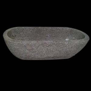 Grande baignoire autoportante en marbre naturel - Product Image 2